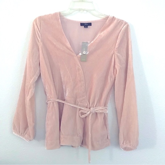 J. CREW Velvet Blush Pink Top NWT - Picture 1 of 8